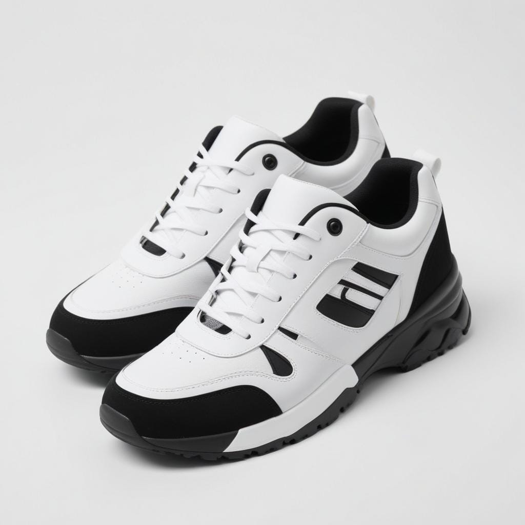 Sleek black and white Sneakers